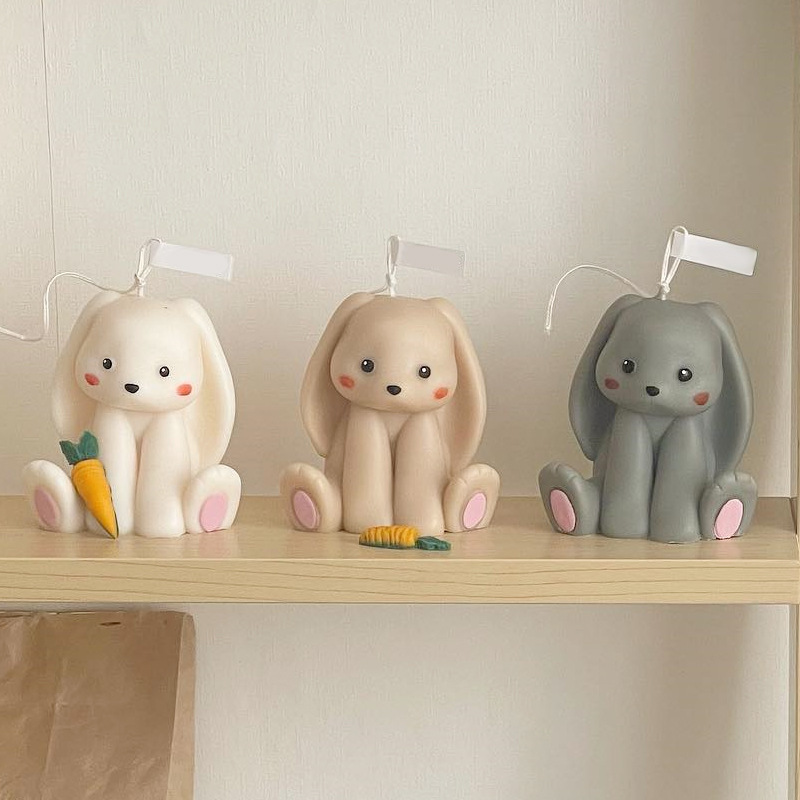 앉아 토끼 실리콘 양초 금형 3D 귀여운 토끼 동물 석 - Candle Supplies Tins 리뷰 및 가격