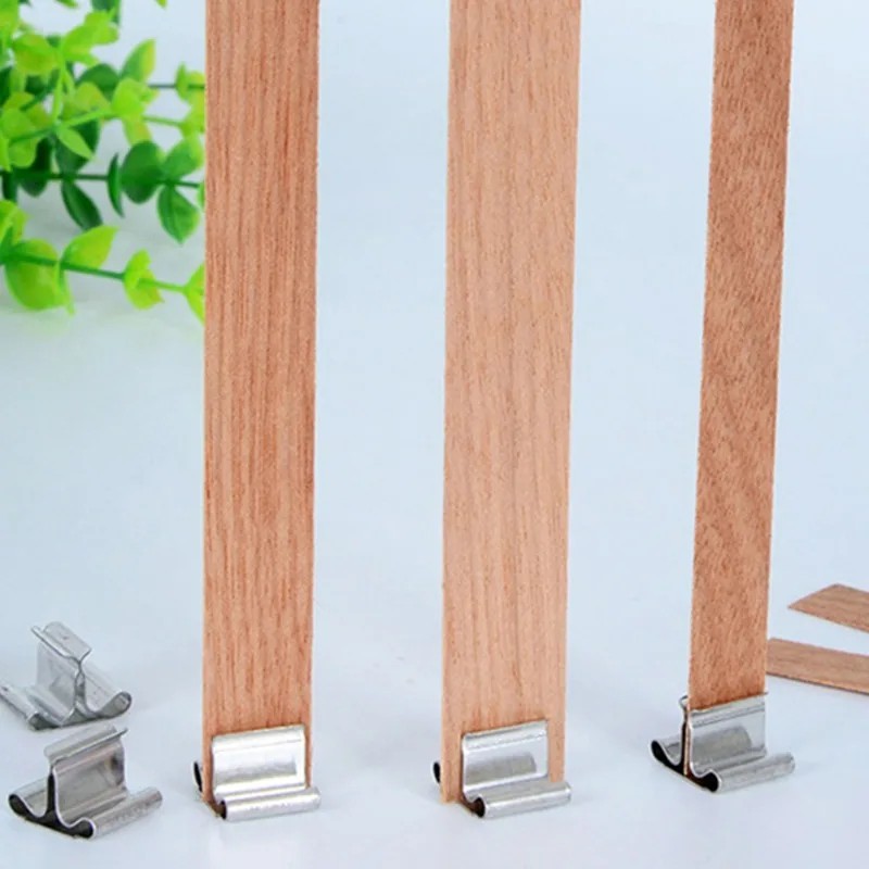 50/100세트 나무 양초 심지(홀더 클립 포함), 무 - Candle Making Supplies Jars 리뷰 및 가격
