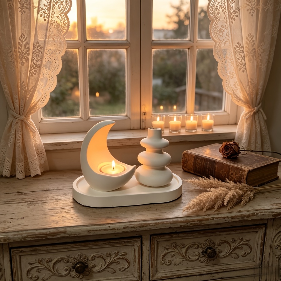 4종 세트 (달 모양 촛대, 북유럽 스타일 꽃병, 타원 - Candle Quotes 리뷰 및 가격