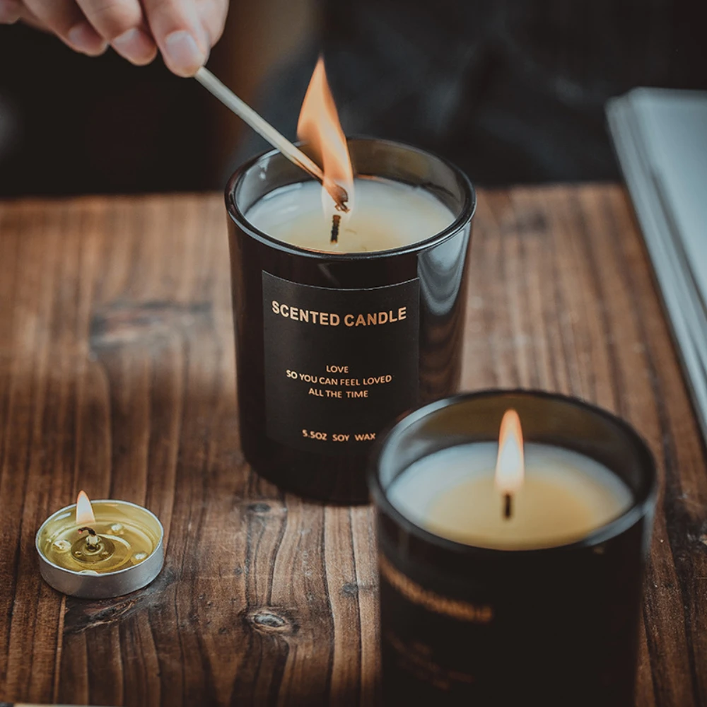 럭셔리 유리 캔들 항아리, 블랙 화이트 유리 캔들 홀더 - Candle Supplies Luxury 리뷰 및 가격